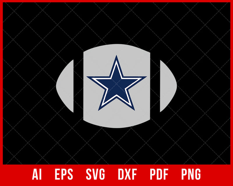 Dallas Cowboys Logo Clipart T-shirt Design SVG Cut File for Cricut Digital Download