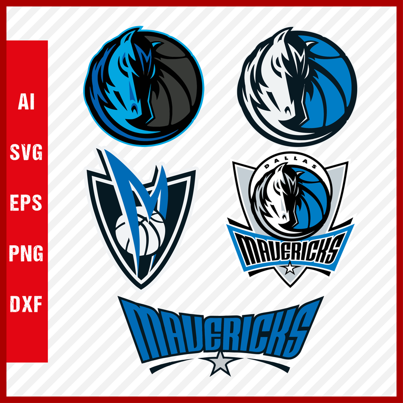 NBA Dallas Mavericks Basketball Team Svg Cut Files Basketball Clipart Bundle