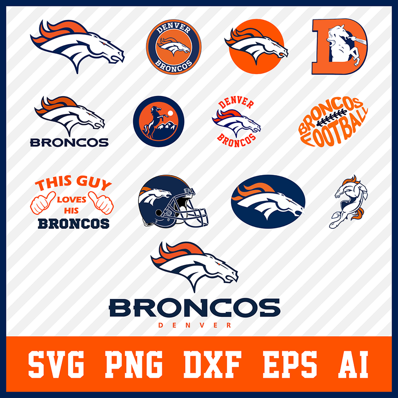 Denver Broncos Svg Bundle, Broncos Svg, Denver Broncos Logo, Denver Broncos Clipart, Football SVG bundle, Svg File for cricut, Nfl Svg
