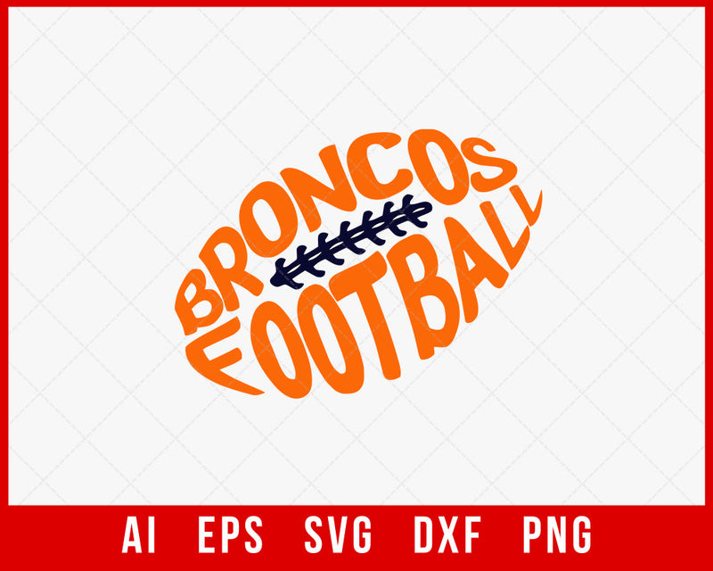 Denver Broncos Silhouette Cameo Decals NFL SVG Cut File for Cricut Digital Download