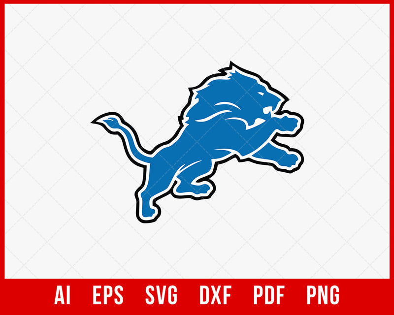 Lions Vector Clipart NFL SVG File for Cricut Maker and Silhouette Cameo Digital Download