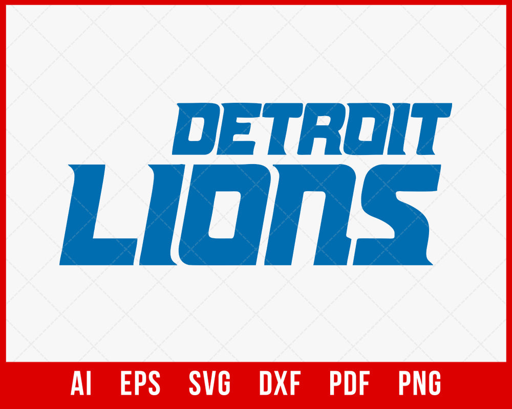 Detroit Lions Logo NFL SVG File for Cricut Maker and Silhouette Cameo