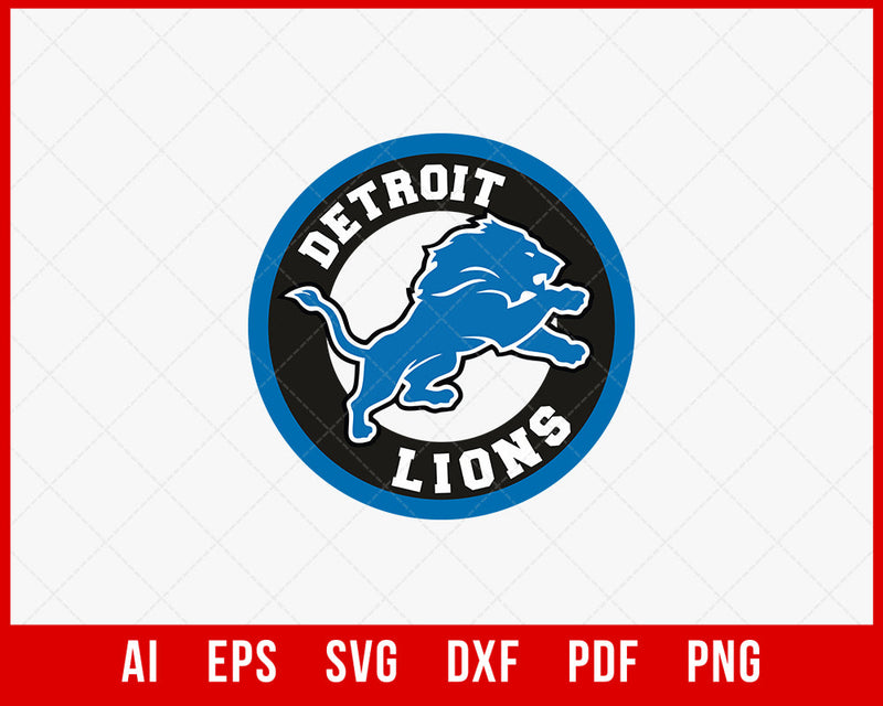 Detroit Lions Logo Clipart SVG File for Cricut Maker and Silhouette Cameo Digital Download