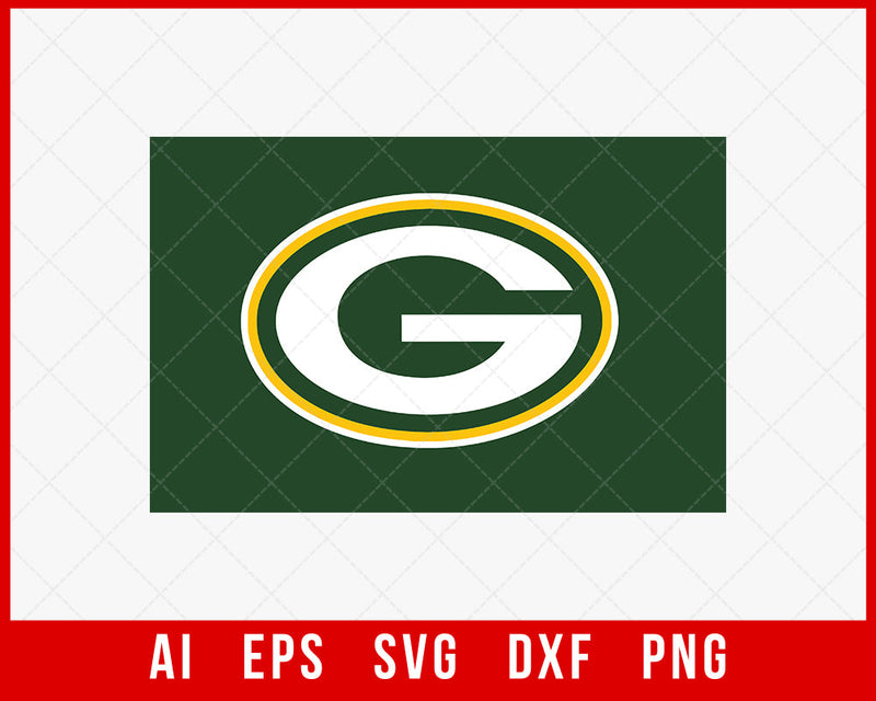 Green Bay Packers Logo Clipart Silhouette NFL SVG Cut File for Cricut Digital Download