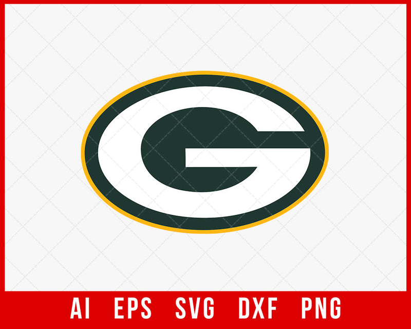 Green Bay Packers Logo Silhouette NFL SVG Cut File for Cricut Digital Download