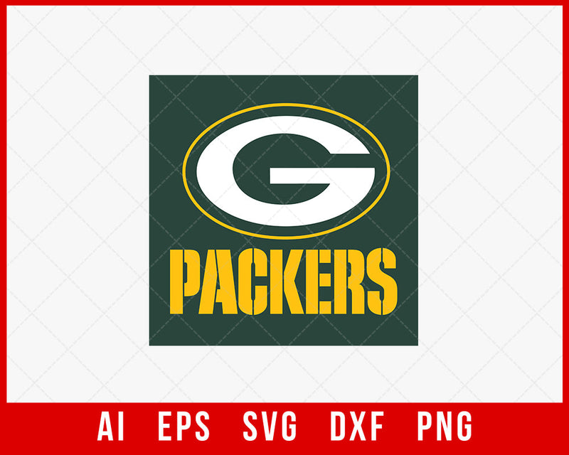 Green Bay Packers Logo Clipart NFL SVG Cut File for Cricut Digital Download