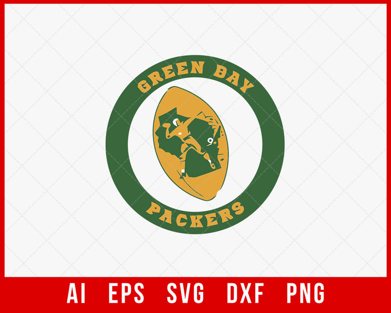 Green Bay Packers Football Universe NFL SVG Cut File for Cricut Digital Download