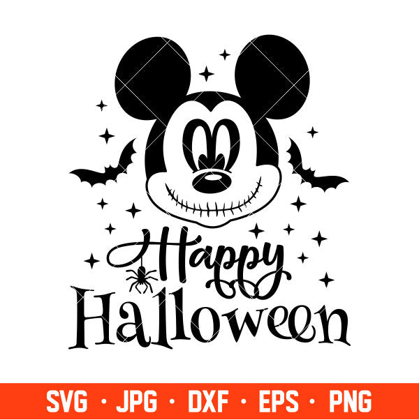 Happy Halloween Mickey Mouse Svg, Free Svg, Daily Freebies Svg, Cricut, Silhouette Vector Cut File