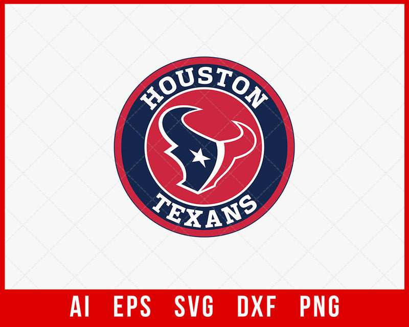 Houston Texans Logo Clipart Silhouette NFL SVG Cut File for Cricut Digital Download