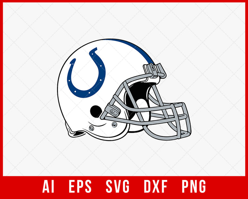 NFL Indianapolis Colts Logo Helmet Clipart SVG Decal Cut File for Cricut Digital Download