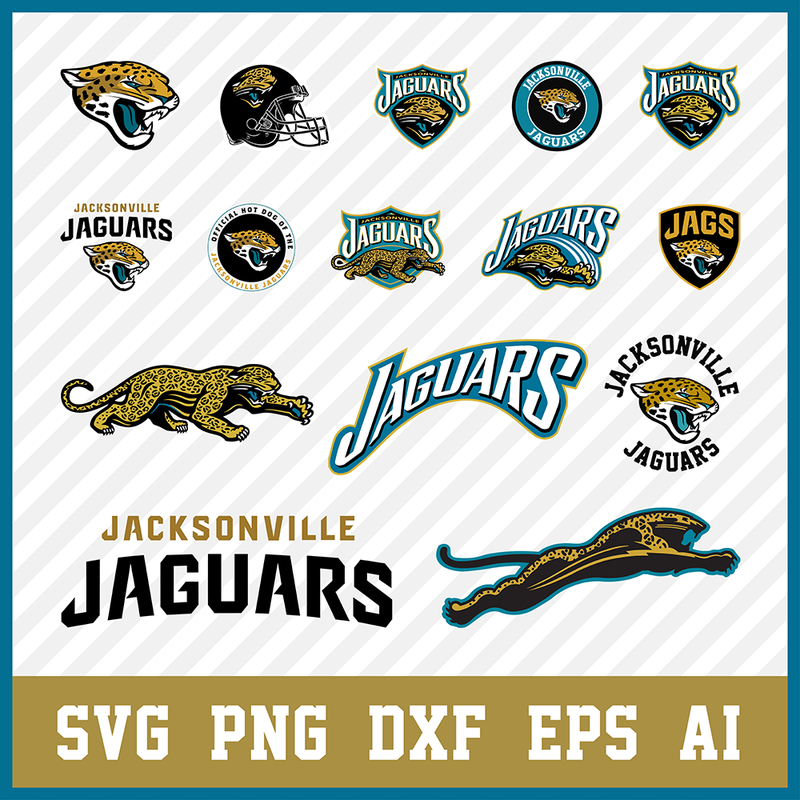 Jacksonville Jaguars Svg Bundle, Jacksonville Jaguars Svg, Jacksonville Jaguars Logo, Jacksonville Jaguars Clipart, Football SVG bundle, Svg File for cricut, Nfl Svg