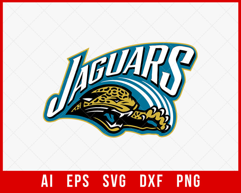 Jaguars Clipart NFL Football Jacksonville Logo SVG File for Cricut T-shirt Silhouette Digital Download