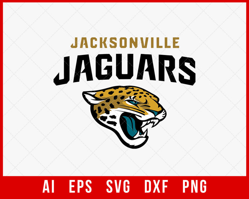 NFL Jaguars Football Logo Design SVG File for Cricut T-shirt Silhouette Digital Download