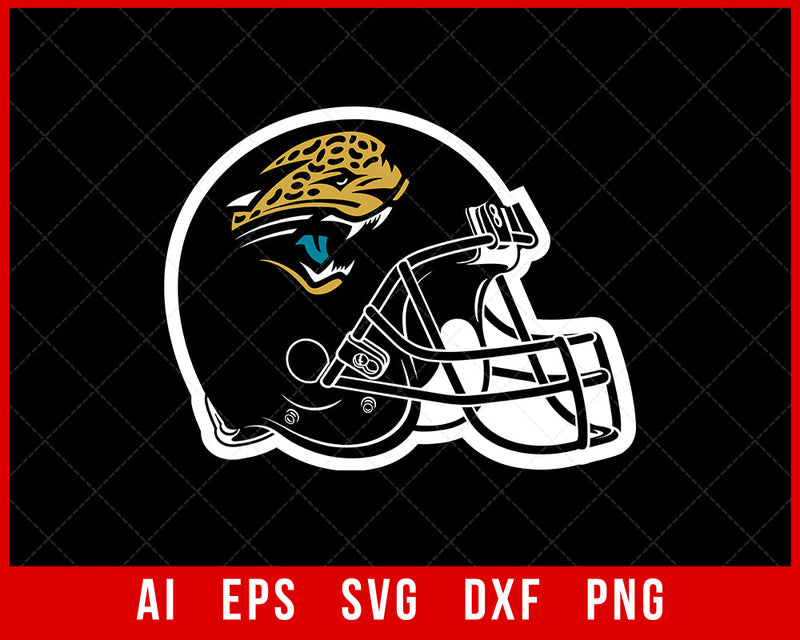 Jacksonville Jaguars Helmet Clipart SVG File for Cricut Maker and Silhouette Cameo Digital Download