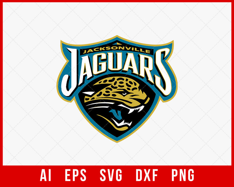 NFL Jaguars Football Logo T-shirt Design SVG File for Cricut Silhouette Digital Download