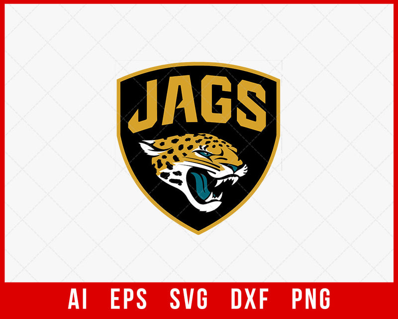 JAGS Logo Jacksonville Jaguars Clipart SVG File for Cricut T-shirt Silhouette Digital Download