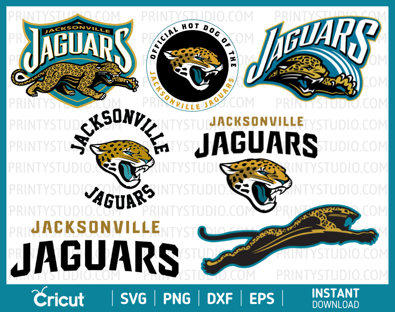 Jacksonville Jaguars SVG Files for Cricut / Silhouette, Jaguars Clipart & PNG Files