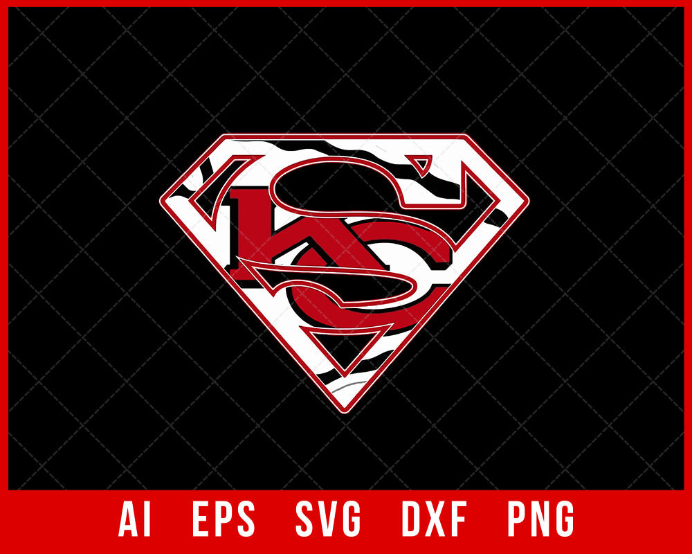 Kansas City Chiefs Superman Logo Shirt Design SVG File for Cricut Make