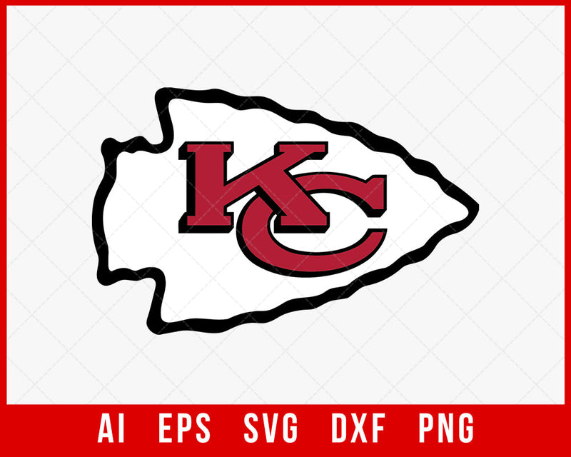 Kansas City Chiefs T-shirt Design SVG File for Cricut Maker and Silhouette Cameo Digital Download