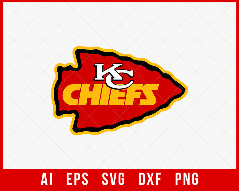 Kansas City Chiefs Logo Shirt Design SVG File for Cricut Maker and Silhouette Cameo Digital Download