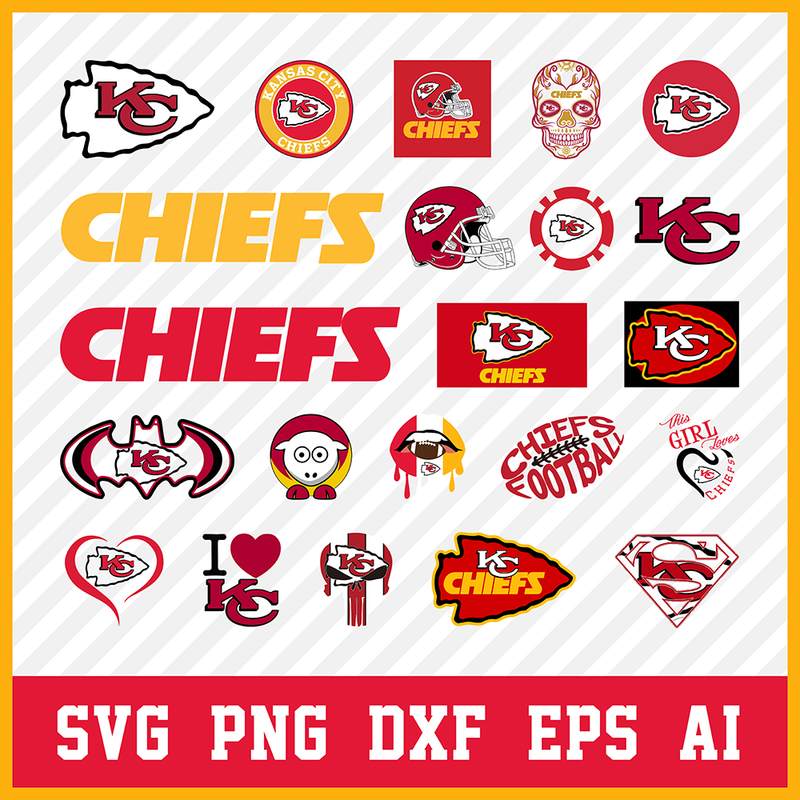 Kansas City Chiefs Svg Bundle, Chiefs Svg, Kansas City Chiefs Logo, Chiefs Clipart, Football SVG bundle, Svg File for cricut, Nfl Svg
