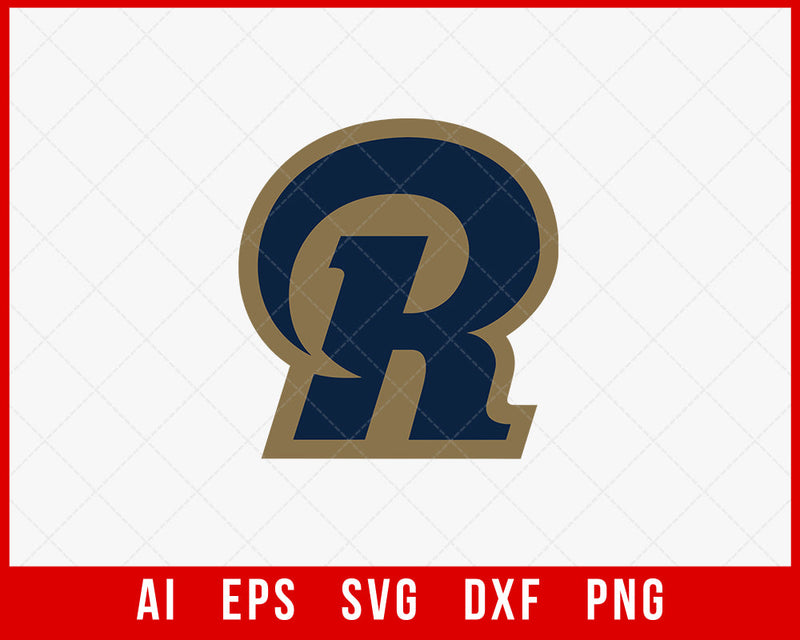 Los Angeles Rams Clipart Sports Logo Silhouette NFL SVG Cut File for Cricut Digital Download