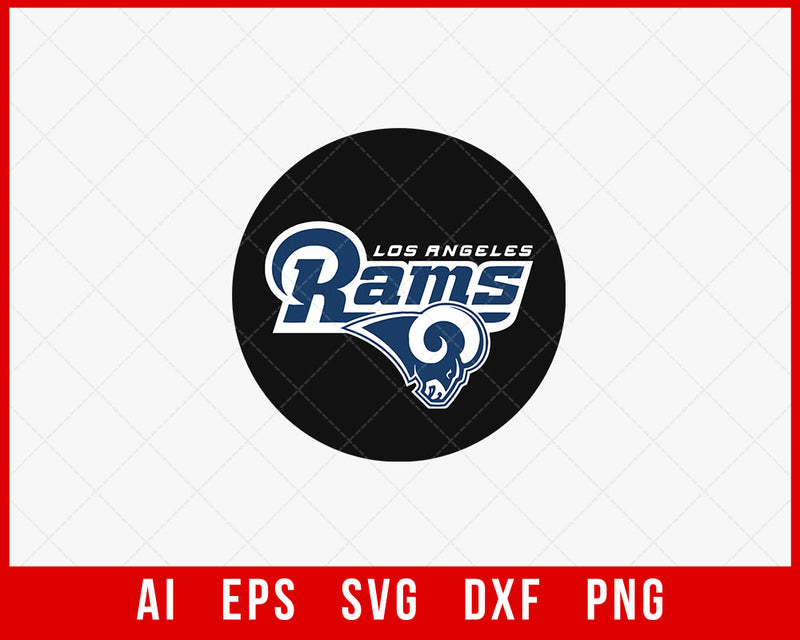 Rams Logo Clipart Silhouette Cameo NFL SVG Cut File for Cricut Digital Download