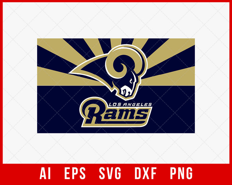 Los Angeles Rams Clipart Sheep Silhouette NFL SVG Cut File for Cricut Digital Download