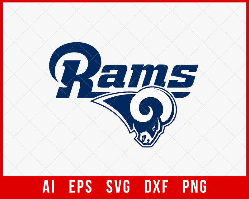 Los Angeles Rams Logo NFL Club SVG Cut File for Cricut Digital Download