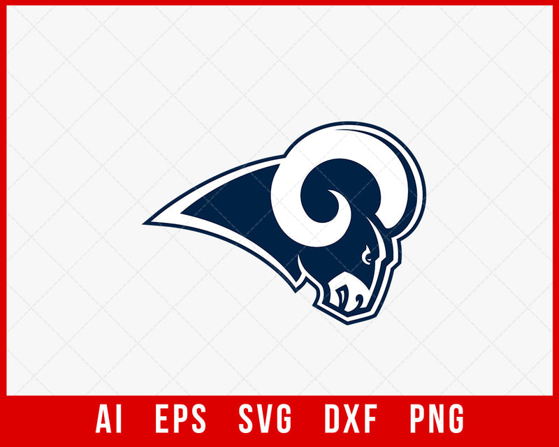 Los Angeles Rams Logo T-shirt Design SVG Cut File for Cricut Digital Download