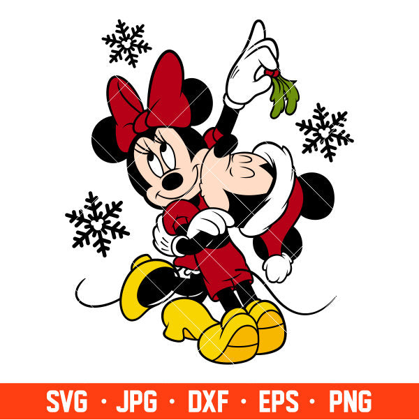 Merry Christmas Mickey & Minnie Svg, Free Svg, Daily Freebies Svg, Cricut, Silhouette Vector Cut File