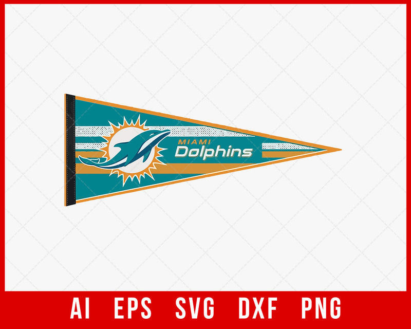 Miami Dolphins Club SVG Silhouette T-shirt Design SVG Cut File for Cricut Digital Download
