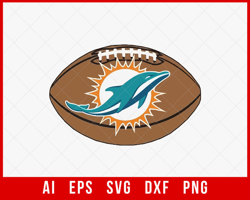 Miami Dolphins Logo Sports SVG NFL T-shirt Design SVG Cut File for Cricut Digital Download
