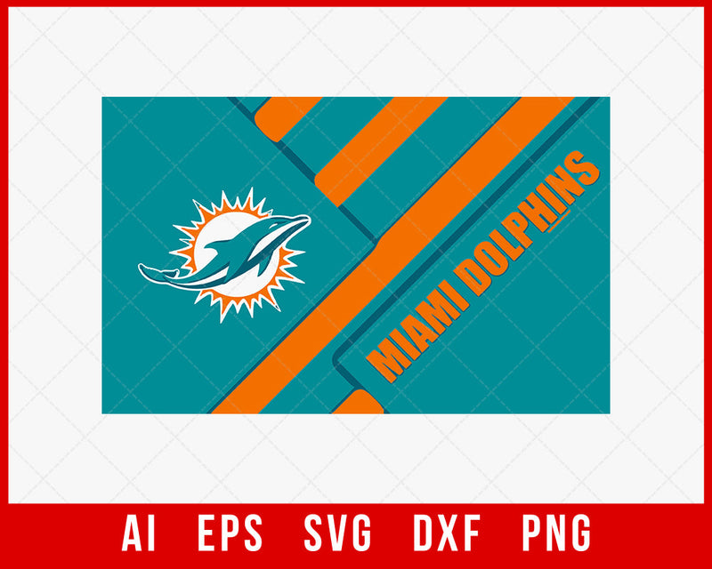Miami Dolphins Club SVG T-shirt Design SVG Cut File for Cricut Digital Download