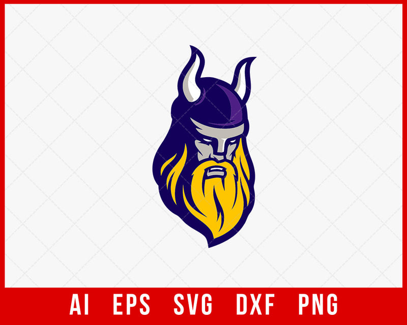 Minnesota Vikings Logo Clipart Split Cameo NFL SVG Cut File for Cricut Digital Download
