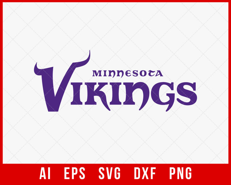 Minnesota Vikings Logo Clipart Decal NFL SVG Cut File for Cricut Digital Download