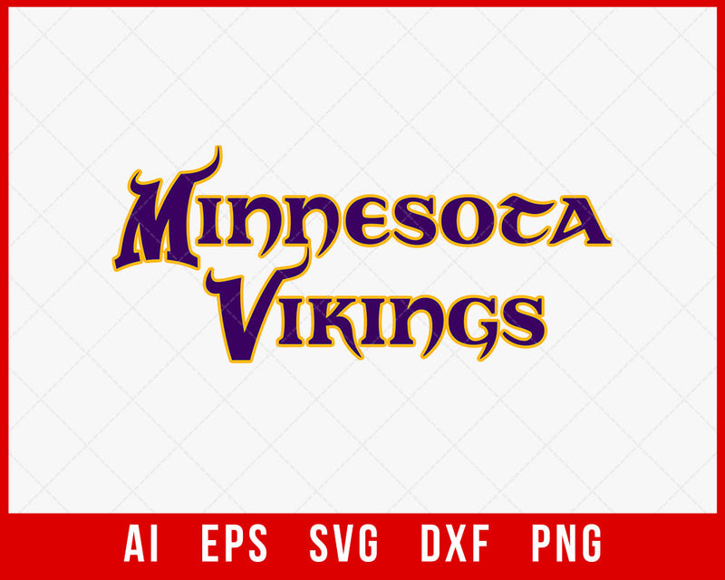 Minnesota Vikings Logo Silhouette Cameo NFL SVG Cut File for Cricut Digital Download