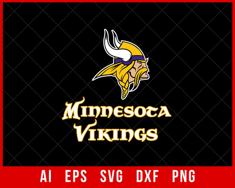 Minnesota Vikings SVG Logos Silhouette Cameo NFL SVG Cut File for Cricut Digital Download