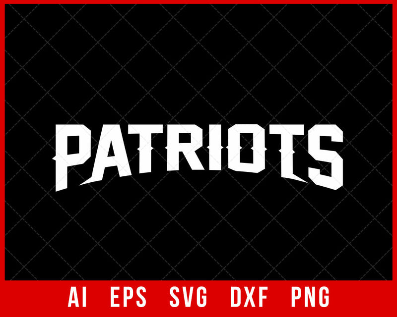 New England Patriots NFL Football Team SVG Cut File for Cricut Digital Download