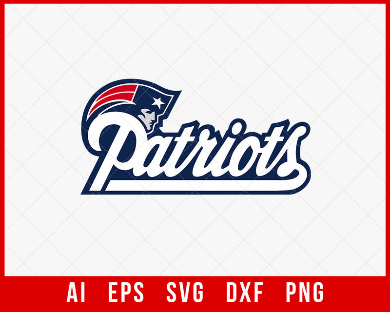 New England Patriots Split Cameo NFL SVG Cut File for Cricut Digital Download