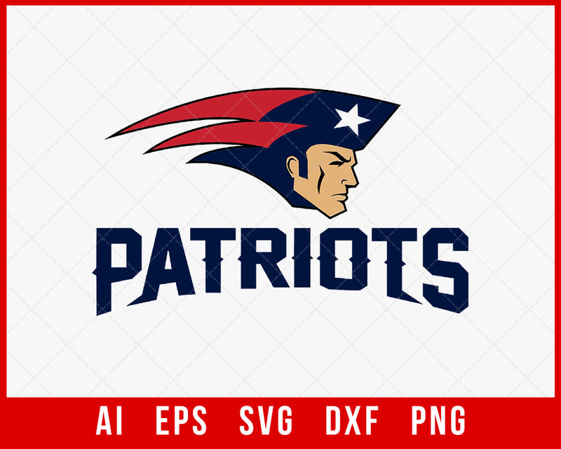 New England Patriots Clipart Silhouette File NFL SVG Cut File for Cricut Digital Download
