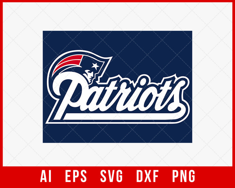 New England Patriots Silhouette Cameo NFL SVG Cut File for Cricut Digital Download