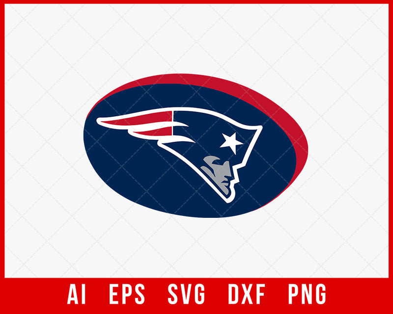 New England Patriots Logo Clipart Silhouette NFL SVG Cut File for Cricut Digital Download