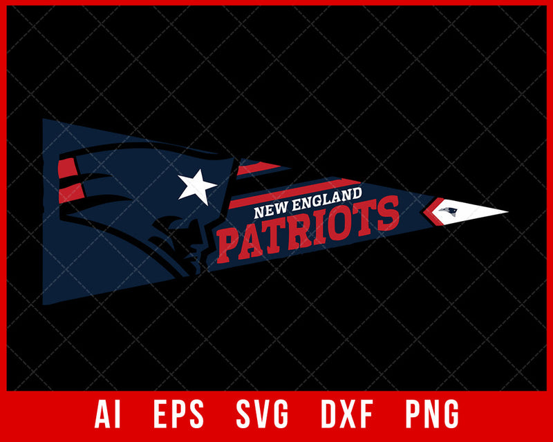 New England Patriots Clipart Silhouette NFL SVG Cut File for Cricut Digital Download