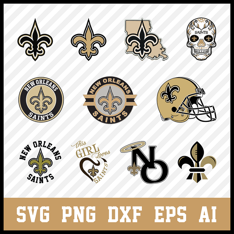 New Orleans Saints Svg Bundle, Saints Svg, New Orleans Saints Logo, Saints Clipart, Football SVG bundle, Svg File for cricut, Nfl Svg