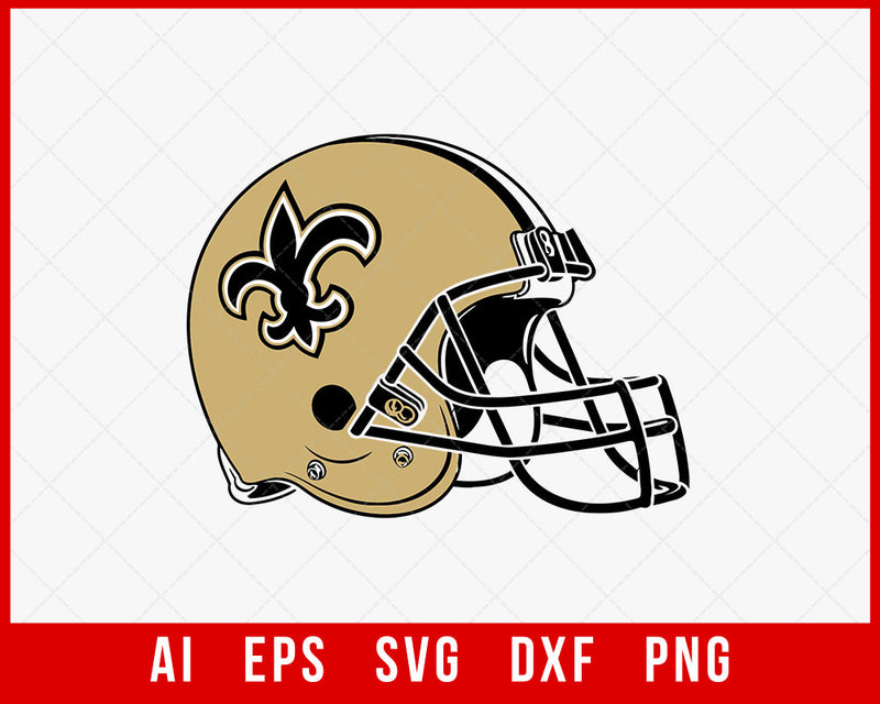 New Orleans Saints Helmet Clipart SVG Cut File for Cricut Digital Download