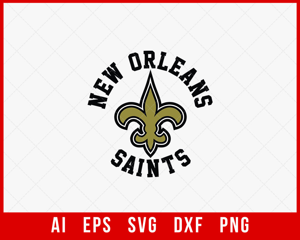 New Orleans Saints Logo Clipart Labels & Stickers SVG Cut File for Cri