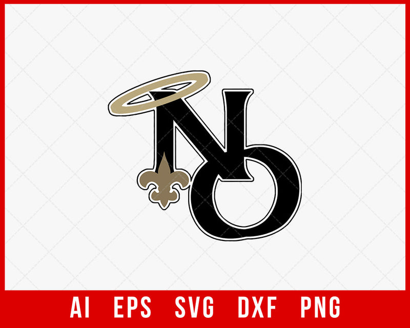 New Orleans Saints Logo Clipart Signage Stationery Gifts SVG Cut File for Cricut Digital Download