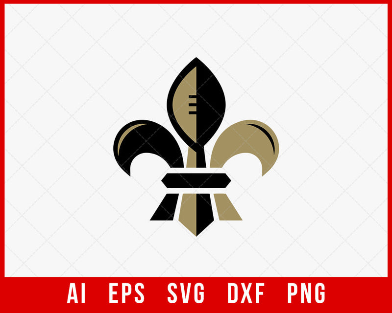 New Orleans Saints NFL Logo Clipart SVG Cut File for Cricut Digital Download
