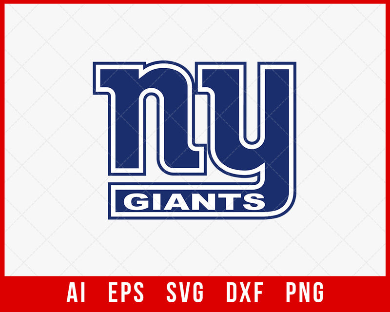 NFL Club NY Giants Logo Clipart SVG PNG EPS DXF Cut File for Cricut Digital Download